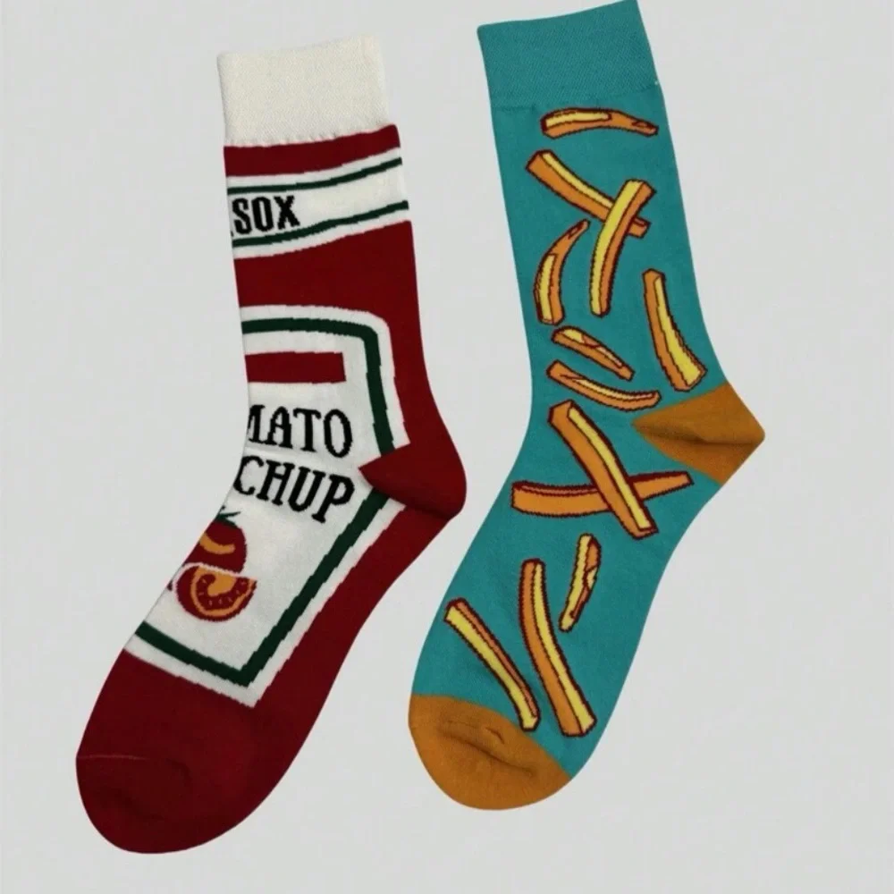 New Ketchup Bottle and French Fries Socks - Picture 3 of 3